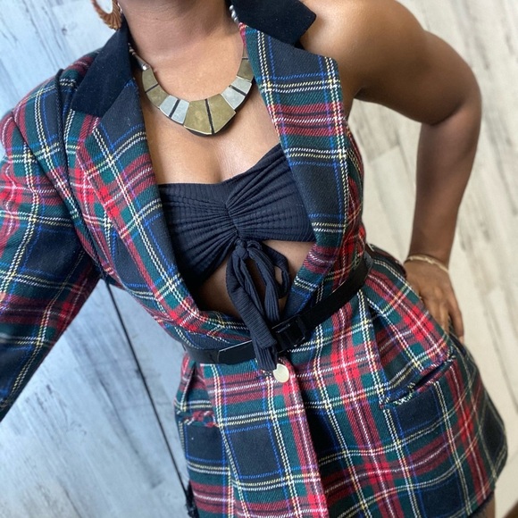 Custom made asymmetrical blazer dress size large - Picture 4 of 8